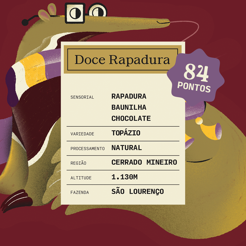 Perfil sensorial do café Doce Rapadura