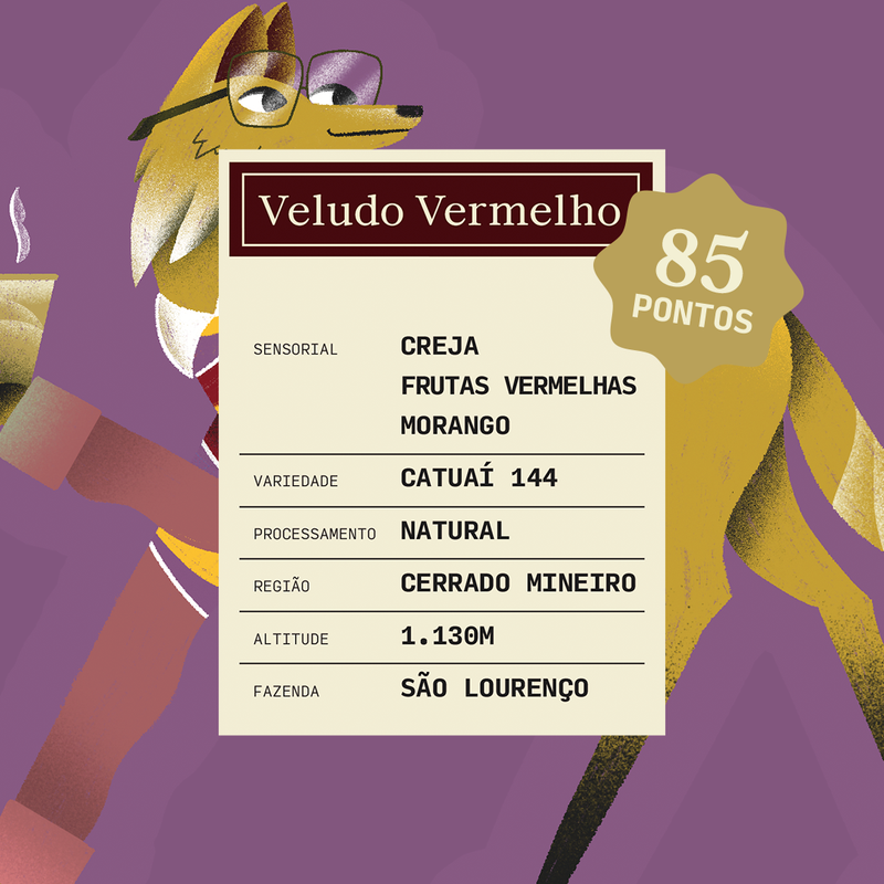 Perfil sensorial do café Veludo Vermelho